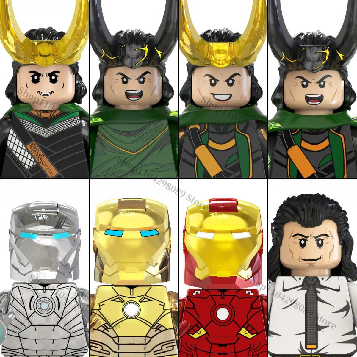 

Marvel TV6206 anime characte Loki lron Man Building blocks children's mini brick toys holiday birthday gifts