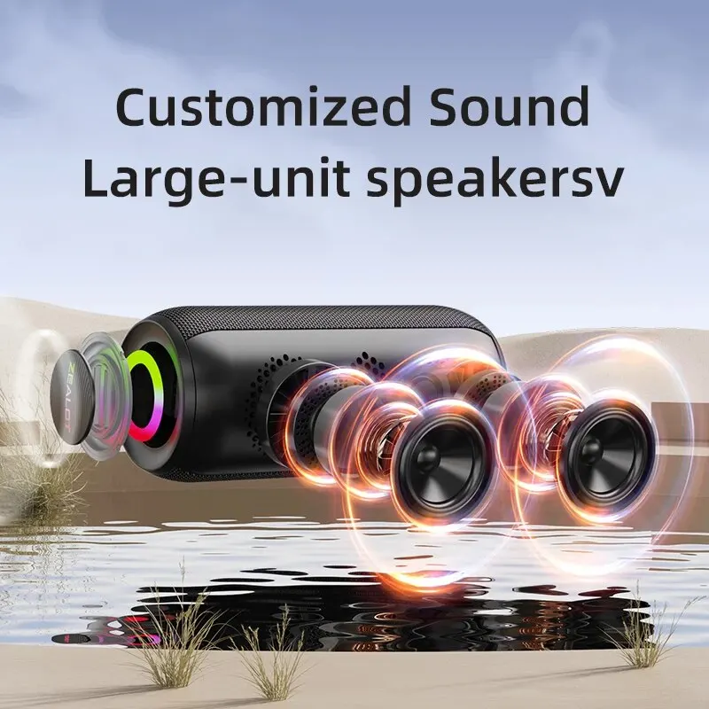 ZEALOT S32MAX Portable Bluetooth Speaker 20W IPX5 Waterproof Powerful Sound Box Outdoor Stereo Bass Music Track Speaker