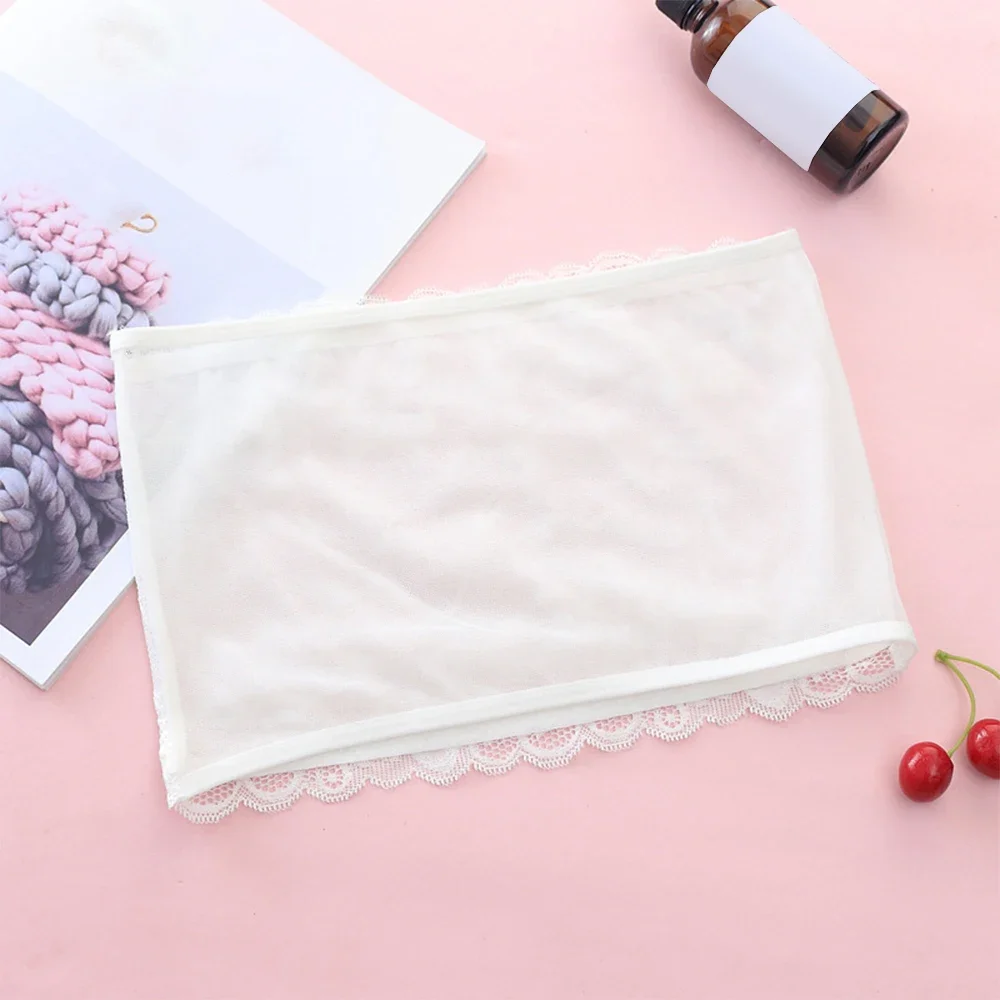 Fashion Wanita Bra Top Pakaian Dalam Wanita Hitam/Putih Bernapas Nyaman Renda Tipis Nilon Satu Ukuran Mulus Seksi