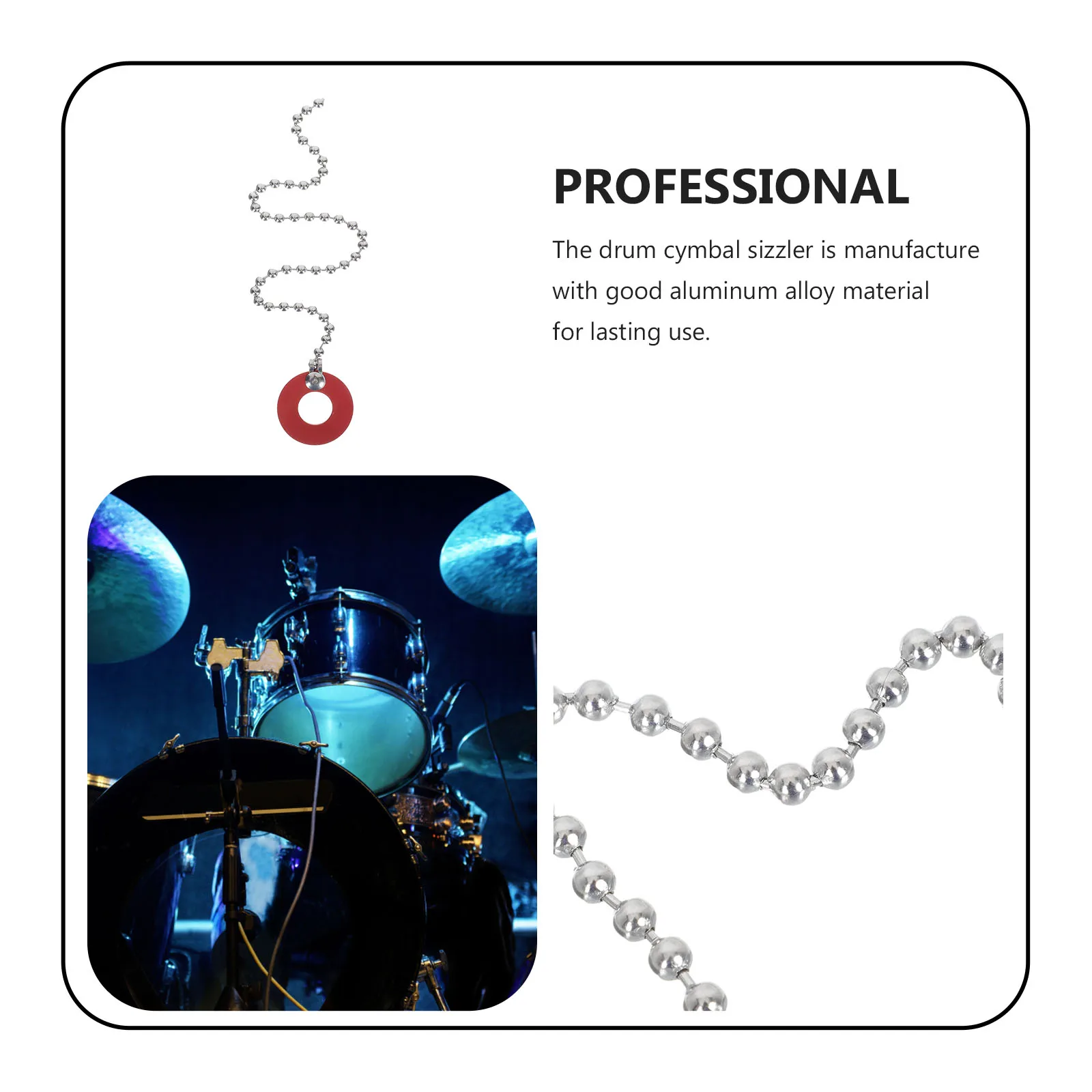 

Aluminum Alloy Cymbal Replacement For Drum Kit Crash Ride Effect Durable Extension Chain Random Color For Jazz