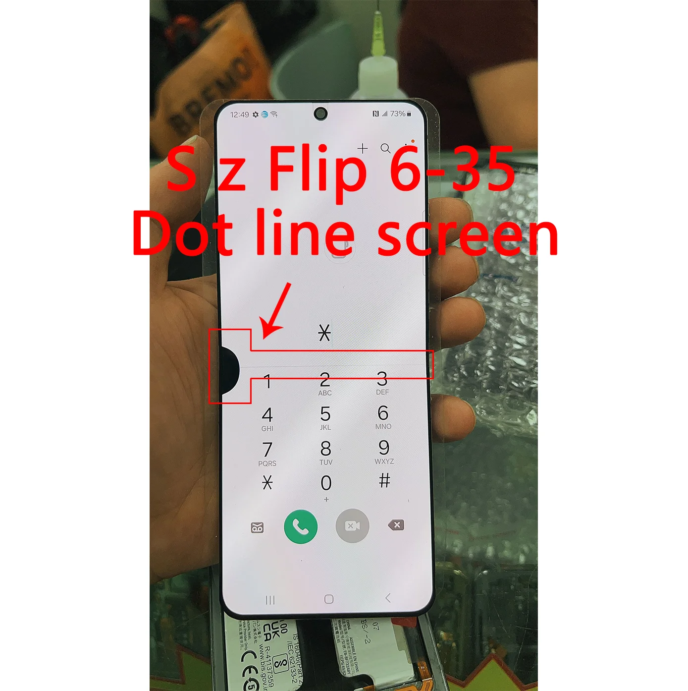 Tested AMOLED Defect Dot Line LCD For Samsung Z Flip 6  Display Touch Screen Assembly For Z Flip6  LCD Display Repair Parts
