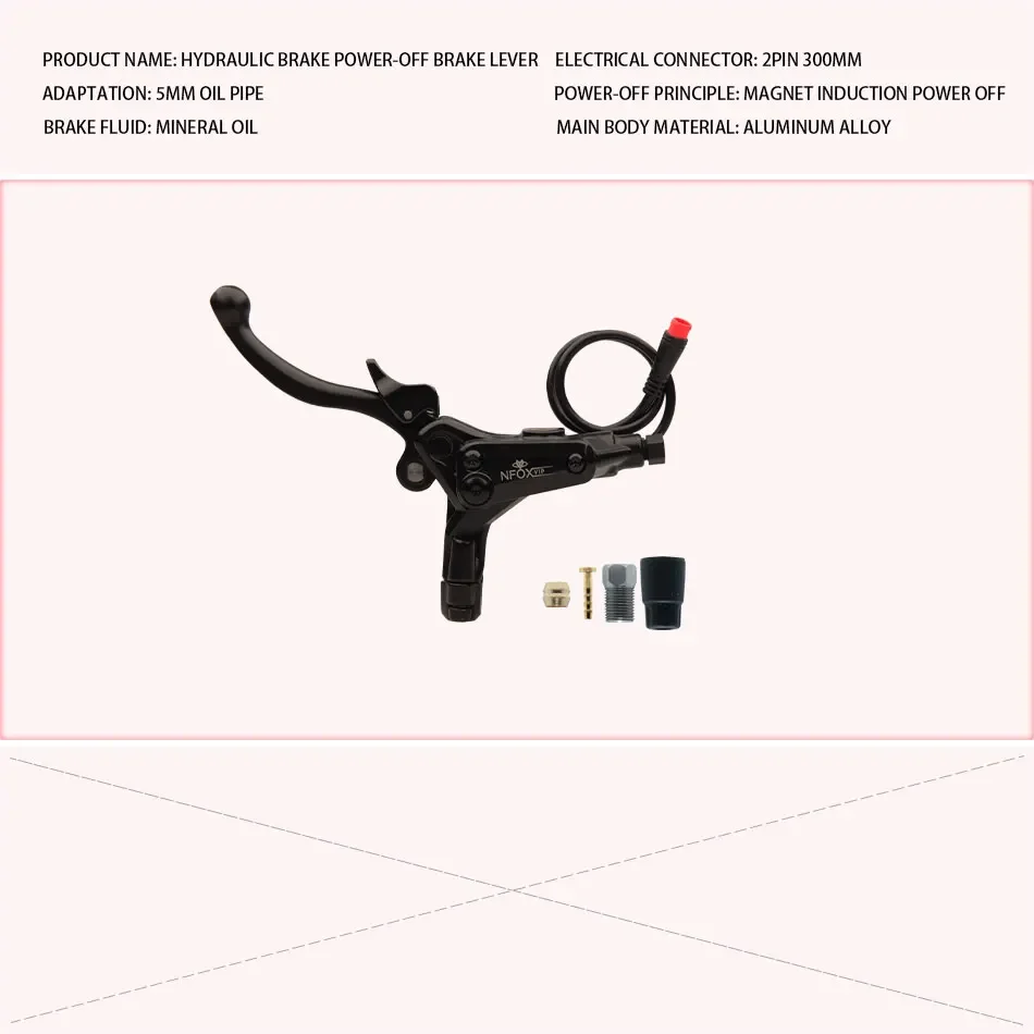 NFOX B015 Parkplatz Hydraulische Abschaltung Öl Bremshebel Elektroroller E-Bike Generation Fahren Bafang Griff Reparatur Dreirad