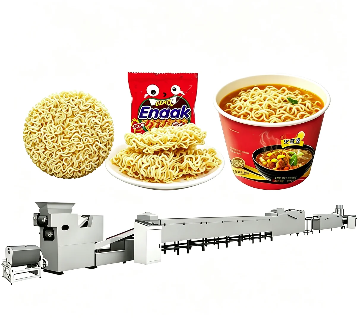 FOODLINE Noise Reduction Instant Noodle Production Line Low Noise Noodle Processing Machine For Indoor Workshop