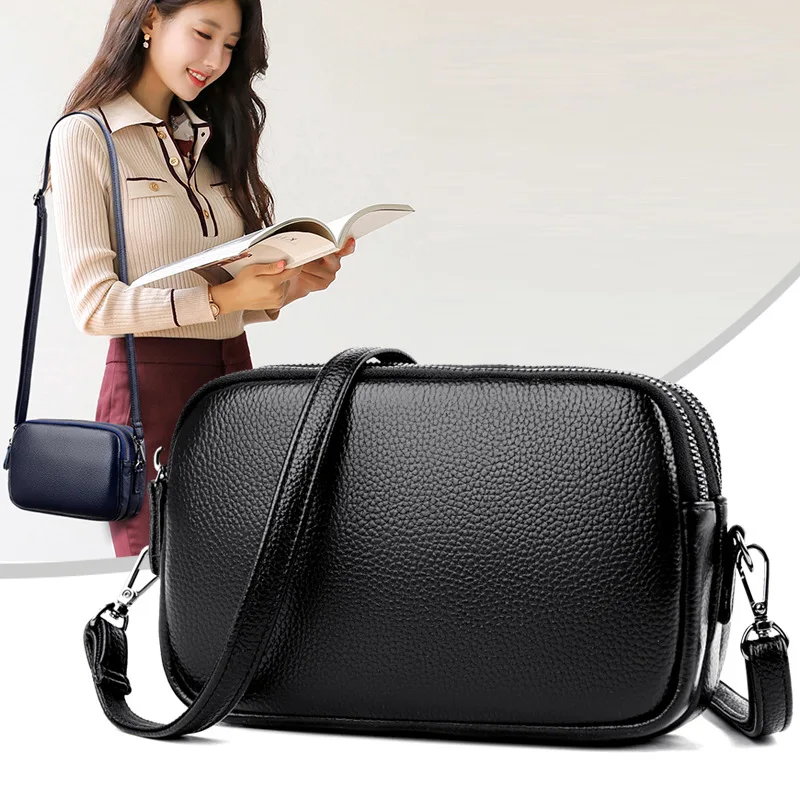 

Cross-body bag for men and women with the same pair of lightweight simple casual leather shoulder bag