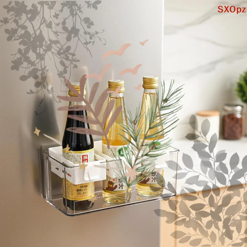 Refrigerator Storage Basket Side Door Food Bag: Organizer Expandable Fridge Divider Home Apartment Office