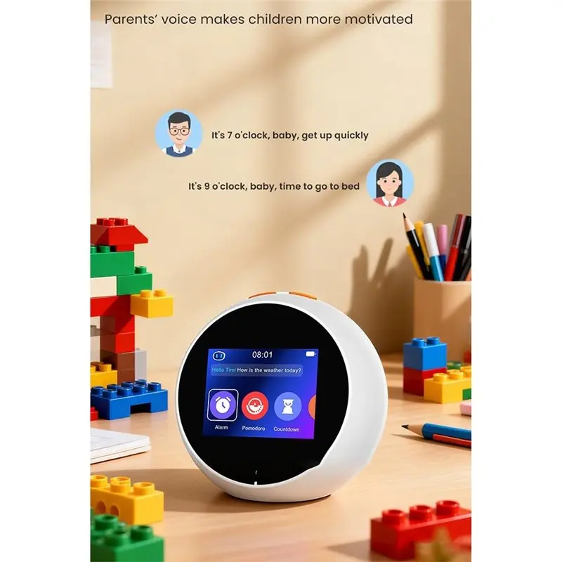 AB66-Time Management Touch Screen AI Smart Alarm Clock AI Voice Interactive Learning Machine Children's Story Reading Companion