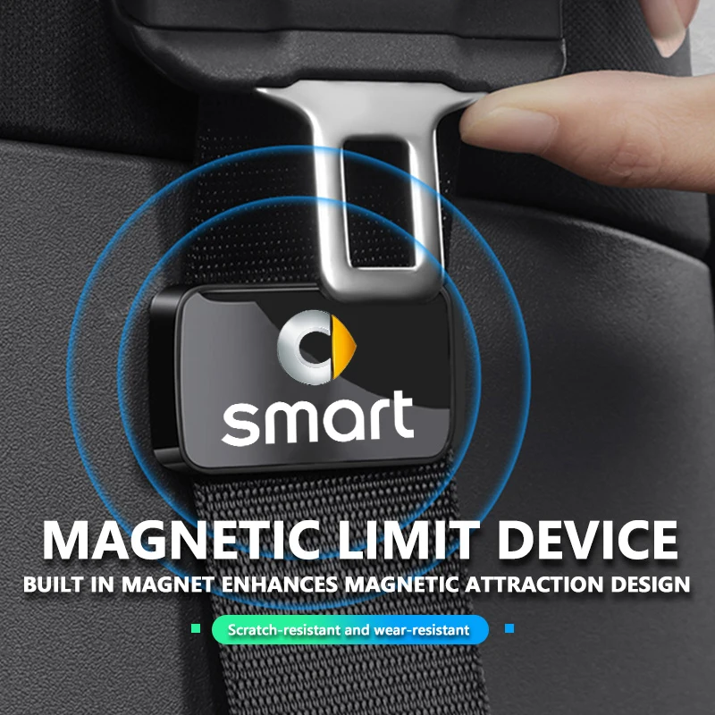 Magnetic Car Stabilizer Limiter Seat Belt Anti Noise Friction Device For Smart Forspeed Forjeremy Escooter Roadster Prix Fortwo