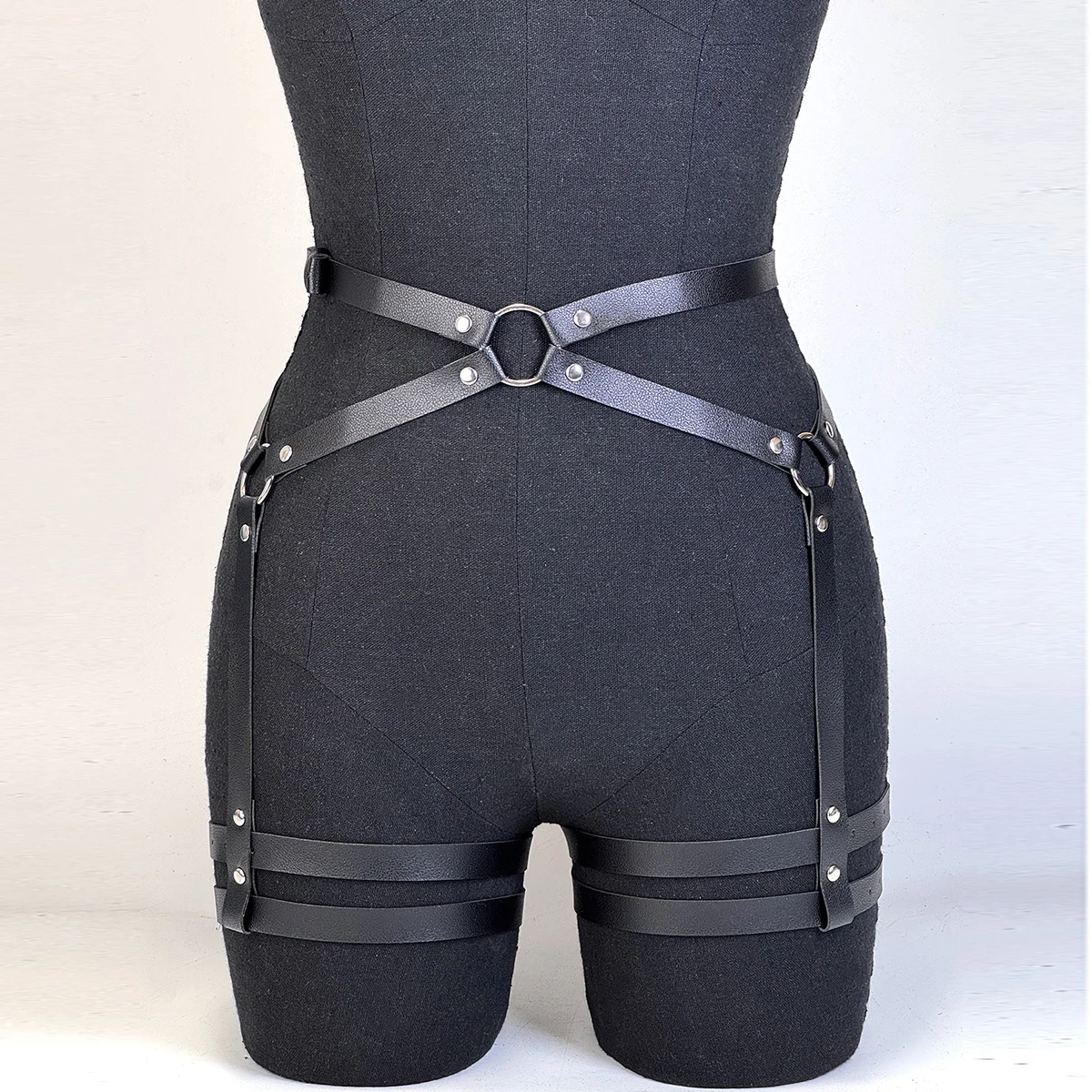เข็มขัดรัดขาหนัง PU สำหรับผู้ห - Leather Work Harness บทวิจารณ์และราคา
