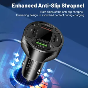 66W USB -PD -Auto -Ladegerät 2 Ports USB + 2 PD Fastladeladegerät 3.0 Schnelles Laden von Mobiltelefonadapter für iPhone Xiaomi Samsung 6 Hauptverkaufsfernsehen Samsung 70 Zoll - №3