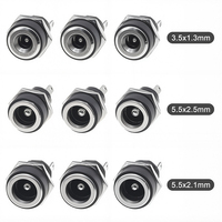 10/50PCS 5/10Pcs DC Power Supply Jack Socket Female Panel Mount Connector 5.5 2.1mm Plug Adapter 5.5x2.1 DC-022B
