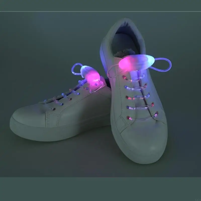 

Colorful LED Light Up Plastic Shoelaces Strings for Eye Catching Nighttime Wear 547A