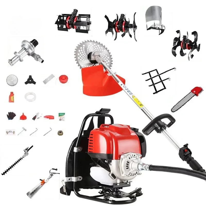 Gold Seller4 Stroke Manual Multi Functional Grass Cutter Backpack Hand Held Grass Cutting Machine Engine Garden Trimmin