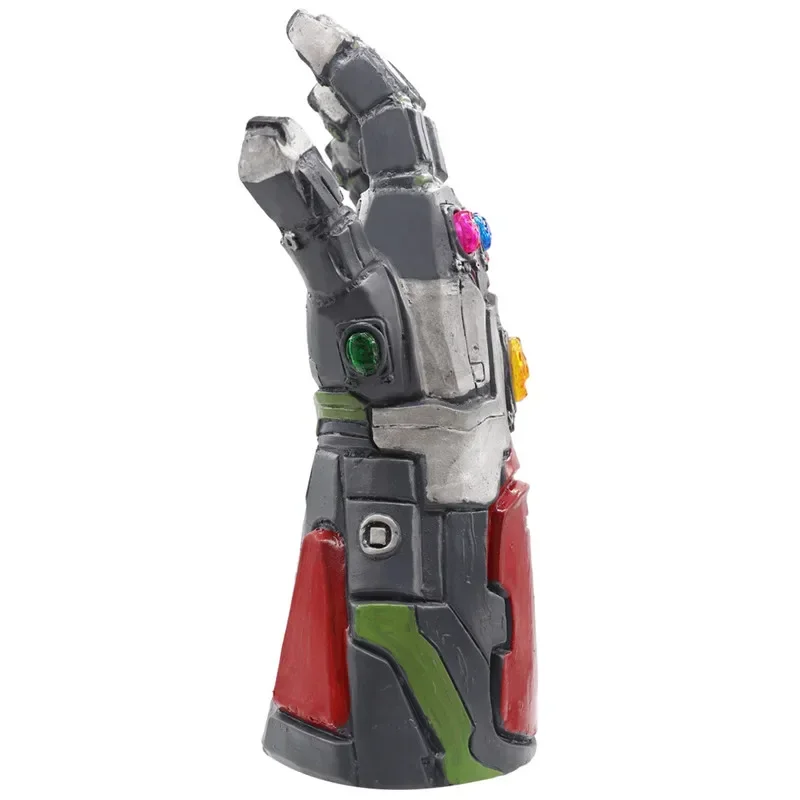Cosplay 1/1 super-héros Iron man Thanos gants en Latex lumière LED gants de pierres précieuses bras Costume déguisement fête Anime scène spectacle accessoire