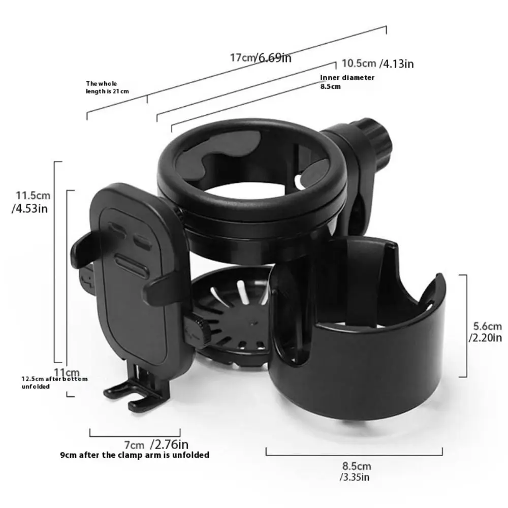 Anti-slip Baby Stroller Cup Holder Adjustable Easy To Install Kids Cup Stand Rotatable Coffee Drink Water Bottle Holder