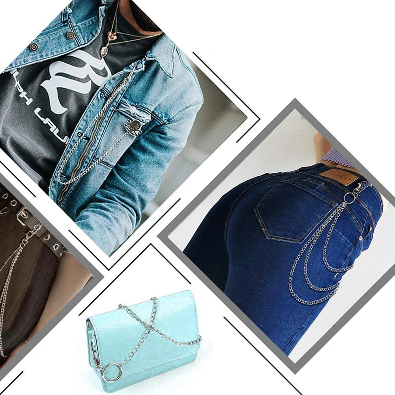 Punk Street Schlüsselanhänger Kette Frauen Männer Mond Stern Nieten Schädel Zubehör Wahl Rock Goth Hosen Taille Gürtel Kette Auf Jeans Jewerly – Detail 29