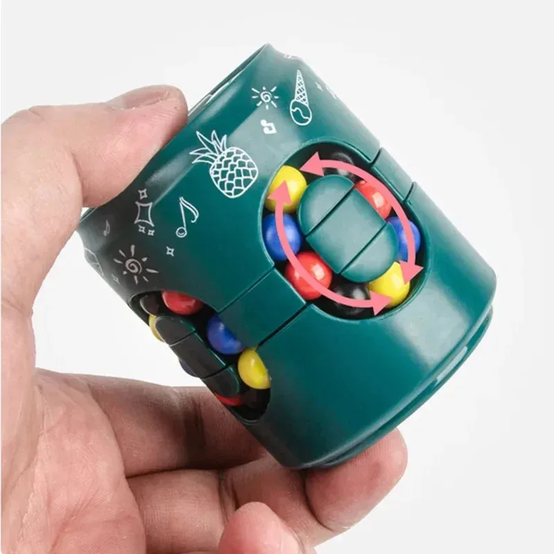Decompression Toys Rotating Magic Bean Cube Cans Fidgeting Toy Educational Toy Rotating Can Children's Puzzle Stress Relief Toy