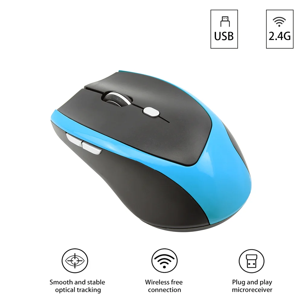 

2.4Ghz Wireless Mouse USB Optical Mause Ergonomic 1600 DPI Mini Gamer Mice For PC Laptop Tablet Notebook Desktop Computer Office