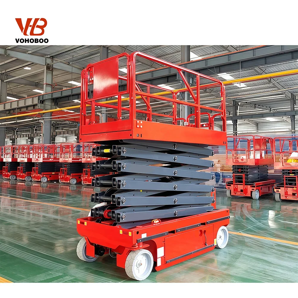 450kg 8m Electric Mobile Scissor Lift Table High Load Capacity Industrial Assembly And Lighting Maintenance Tool