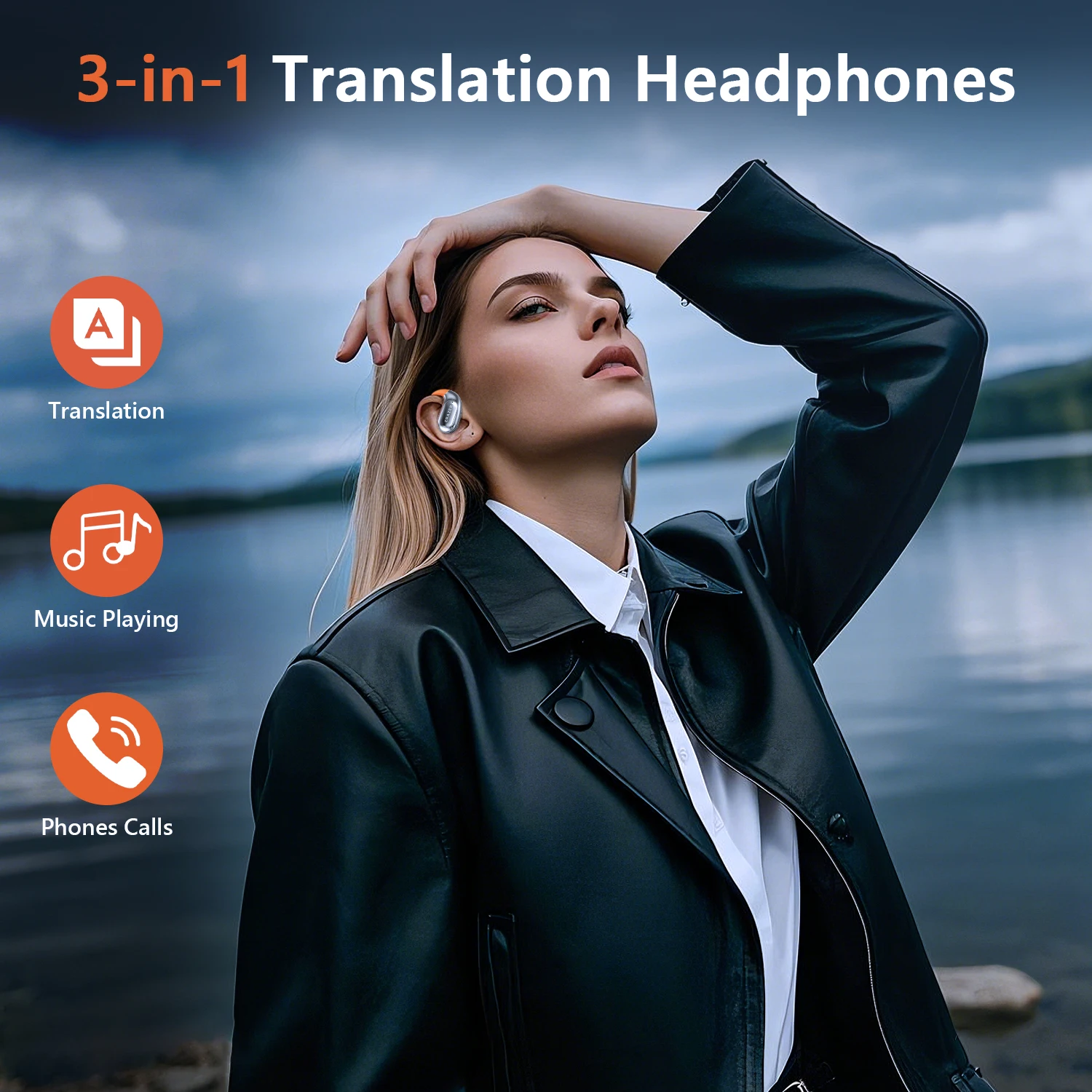 [AI Translator Earphone] ERAZER XF31 Bluetooth Translation Earbuds Sleep ASMR Headset DIY APP  AI Wireless Headphones Open Back image 5