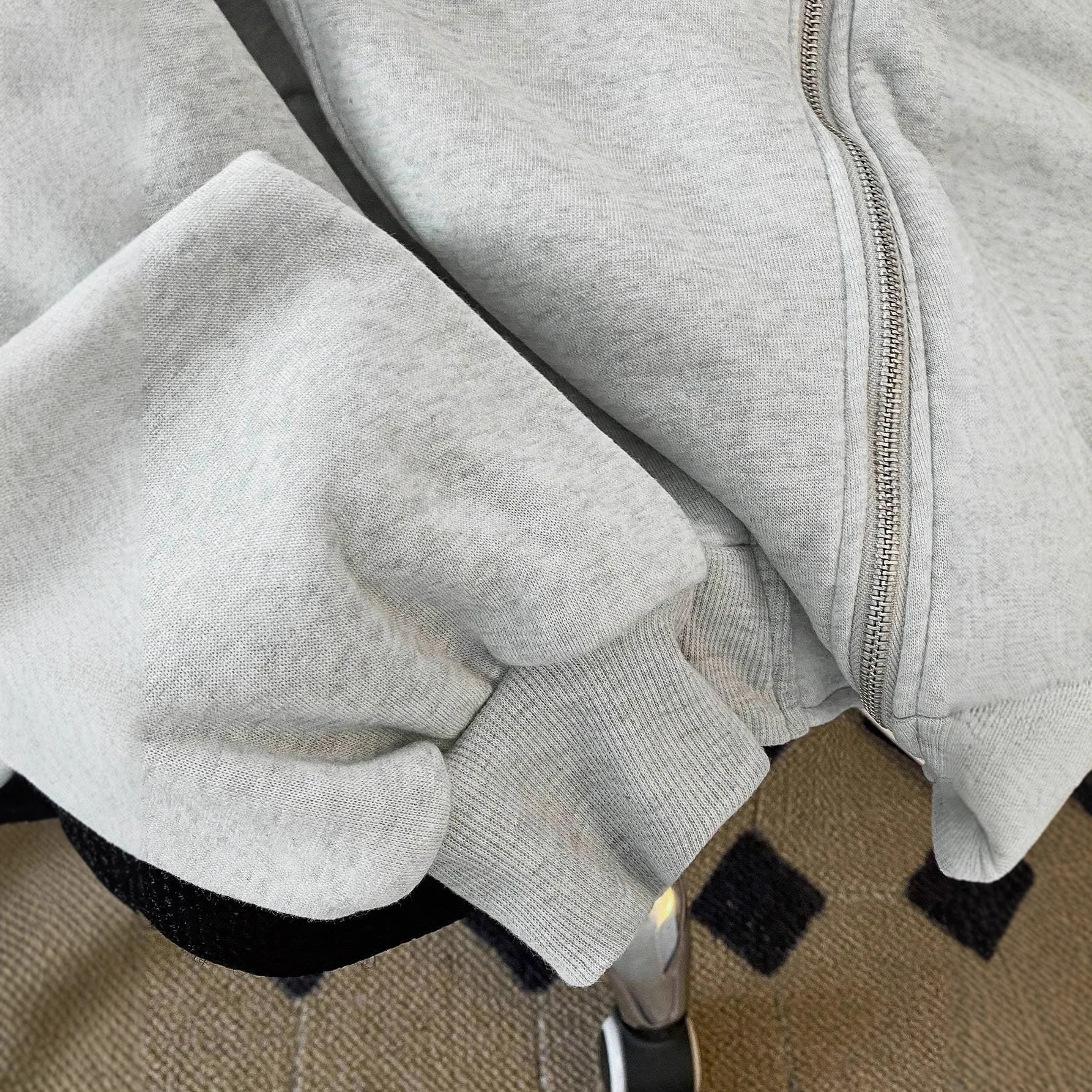 Nueva sudadera con doble cremallera Irregular de diseño americano de calle alta para mujer chaqueta cárdigan con capucha de primavera y otoño