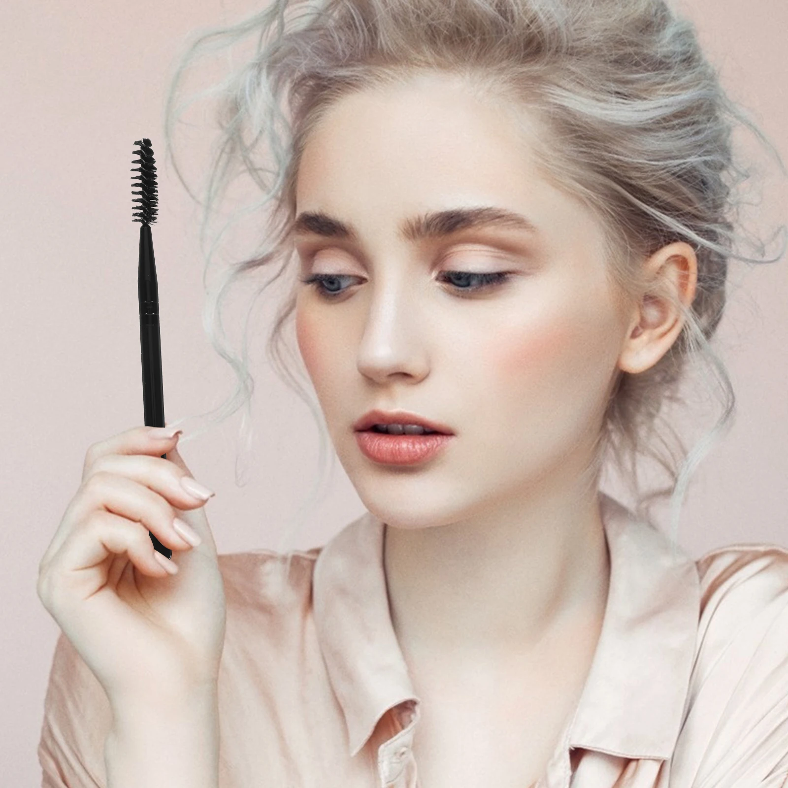 

1Pcs Double End Eyebrow Eyelash Brush Lightweight Premium Wooden Handle Portable Beauty Makeup Tool for Women