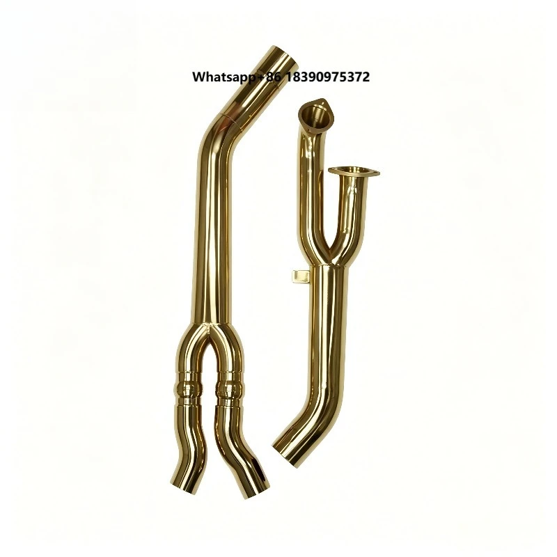 89mm Single Pipe Mid Exhaust System Flex Pipe Titanium Alloy 1.5mm Thickness 2-Year Warranty    h003