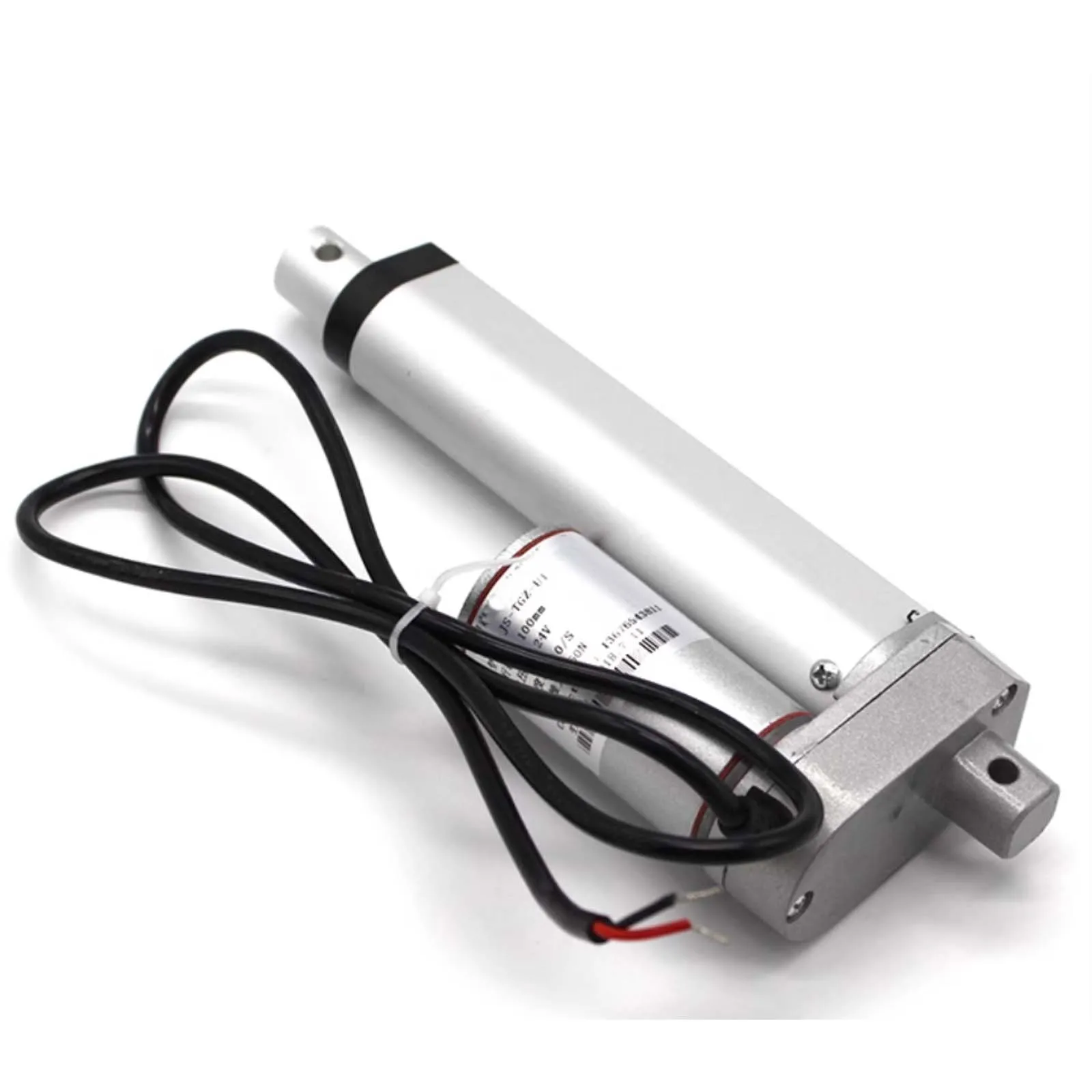 محرك تخفيض ترددي 24 فولت، جهاز دفع سحب قضيب تلسكوبي صغير للرفع الكهربائي 100 مم #4