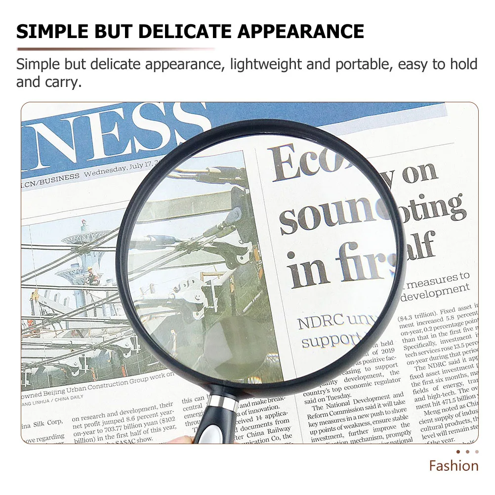 

Large Mirror Handheld Magnifying Magnifier Reading Tool Book Page for Elderly Old People Glass