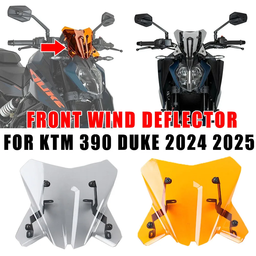 

NEW Motorcycle Accessory Suitable For KTM 390 Duke 2024 2025 Sport Windscreen Front Wind Deflector Fairing Kit Orange Gray