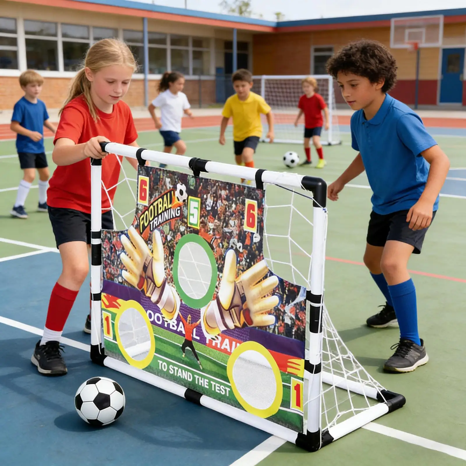 

Grow-With-Me Soccer Goal 3-Height Adjustable Training Set Portable for Kids, Backyard Playground, Indoor Outdoor Practice