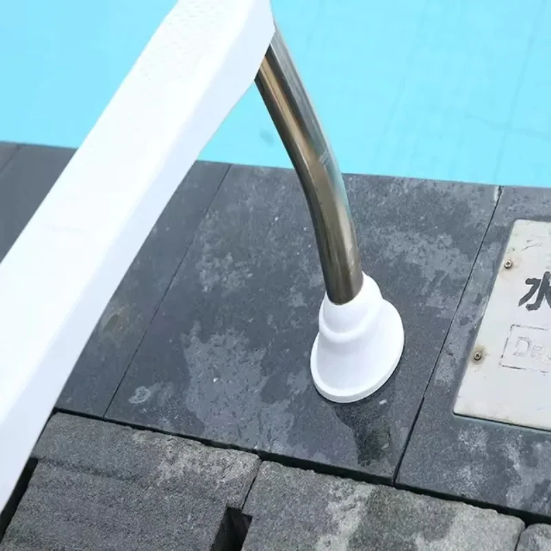 2026 304 Stainless Steel Double-Sided Escalator Bracket Inflatable Swimming Pool Ladder Equipment Silver Non-slip Easy Install