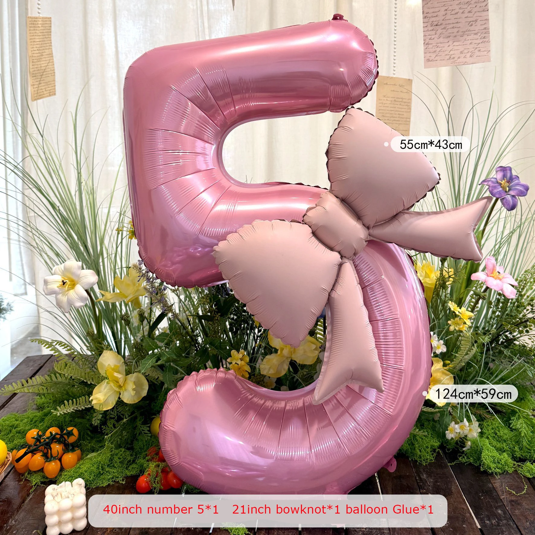 2 stks 40 inch Roze Strik Nummer Folie Ballonnen Bruiloft Verjaardagsfeestje Decoratie Verjaardag Decor Foto Props Feestartikelen