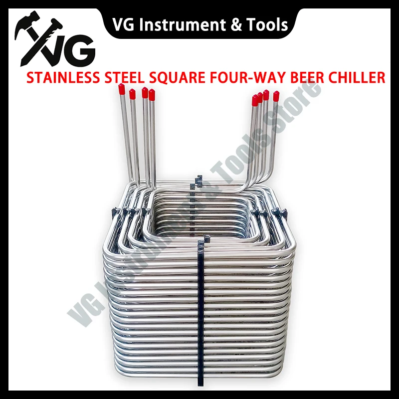 

Square Four-Way Beer Tube, 304 Stainless Steel Coil, Water-Cooled Beer Machine Cooling Coil, Widely Used in Restaurants and Bars