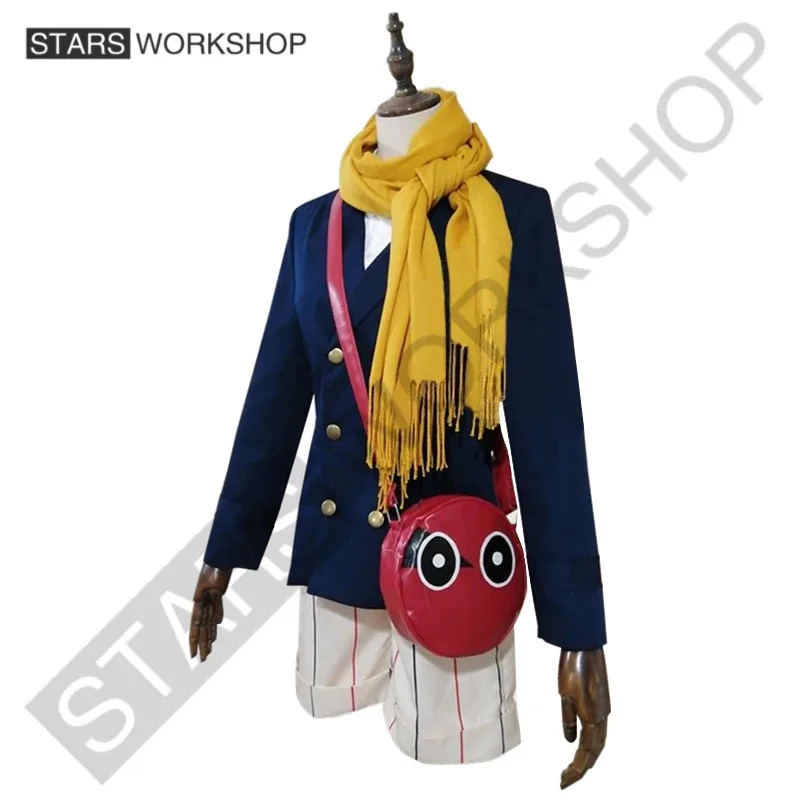 qq681Anime perros callejeros Bungou Yumeno Kyusaku disfraces Cosplay hombres mujeres abrigo camisa pantalones cortos calcetines uniforme Halloween carnaval fiesta