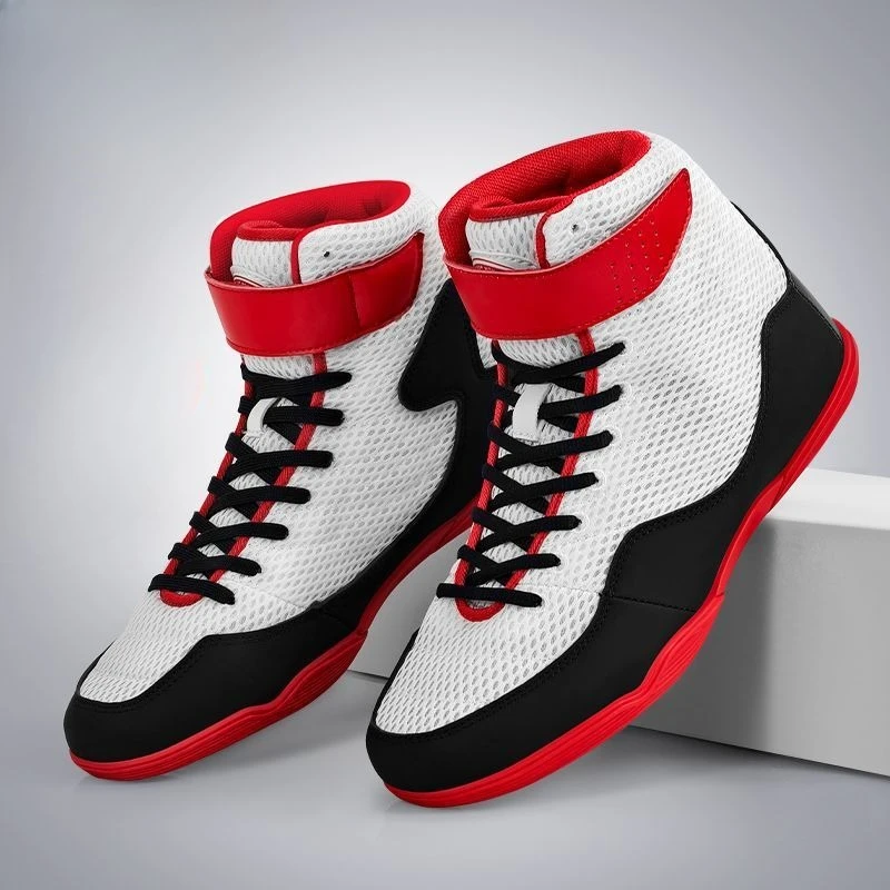 

Горячая новинка 2026: Мужские профессиональные боксерские кроссовки для тренировок и соревнований, высокие ботинки для бокса и борьбы, удобные мужские кроссовки для единоборств