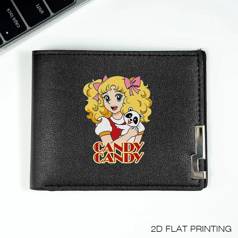 CANDY CANDY 브랜드 남성용 슬림 지갑 PU 가죽 경량 내구성 일상 사용 비즈니스 패션 심플한 디자인