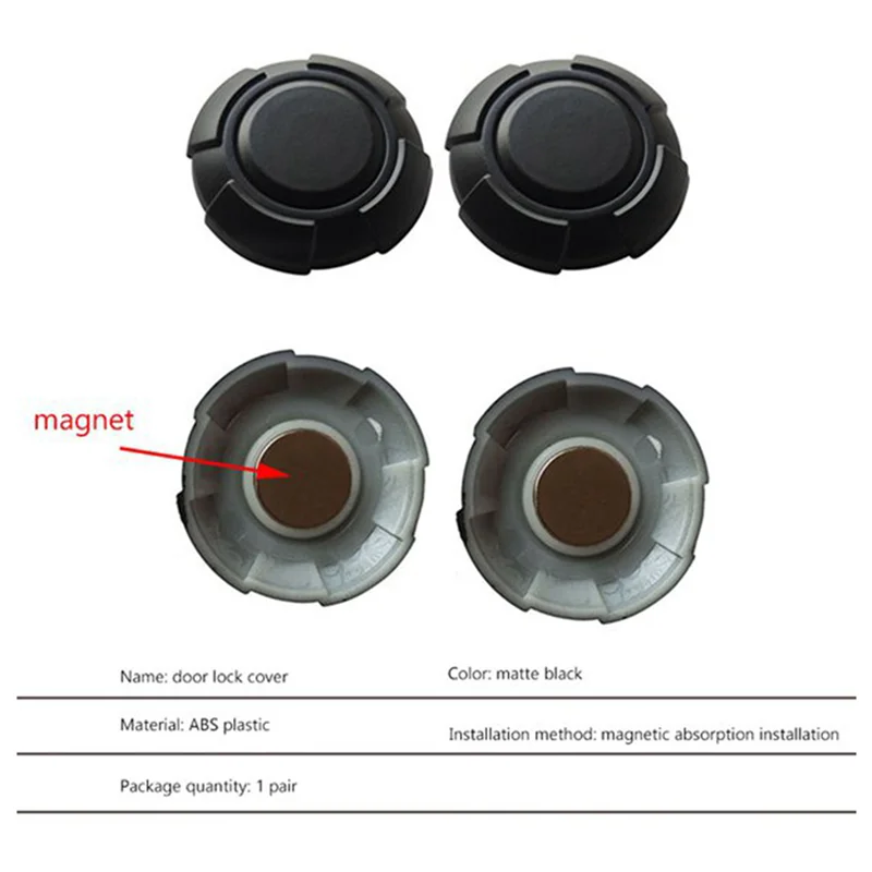

2PCS Magnetic Car Door Key Hole Trim Cover For Suzuki Jimny JB64 JB74 2019-2022 Door Lock Cover Exterior Accessories-Y79A