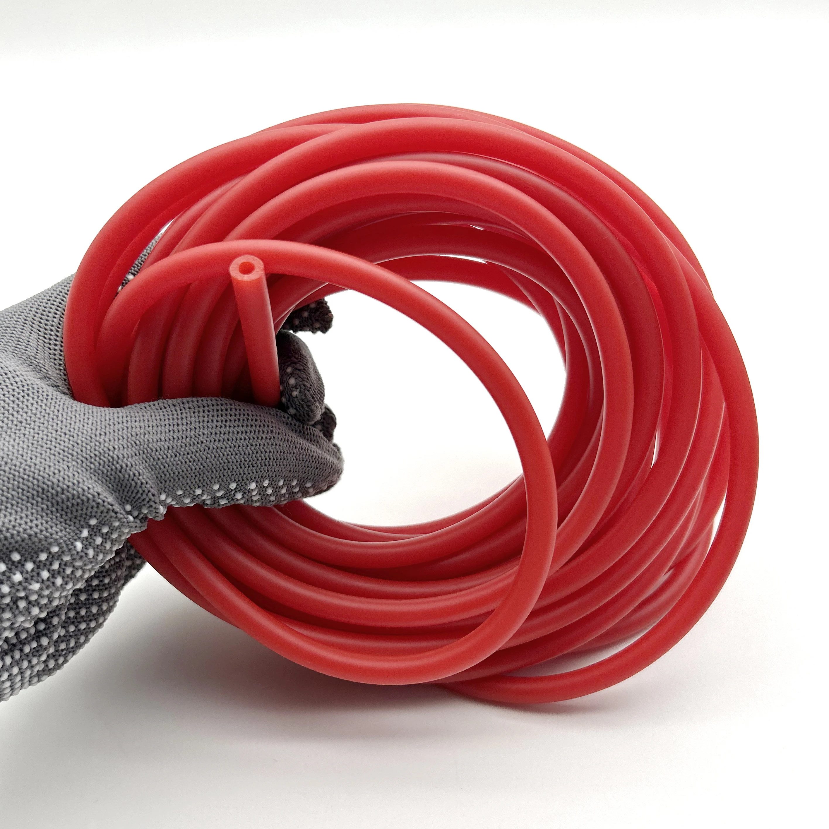 Red ID 1.6~6mm Natural Latex Rubber Tube High Elastic Stretchable Soft Hose Wear Resistant Flexible Rubber Hose for Laboratory