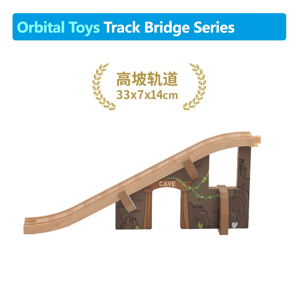 Accessoires de voie de Train en bois, série pont Compatible avec les voitures de Rail magnétiques en bois massif, jouet éducatif pour garçon/enfant, cadeau X29