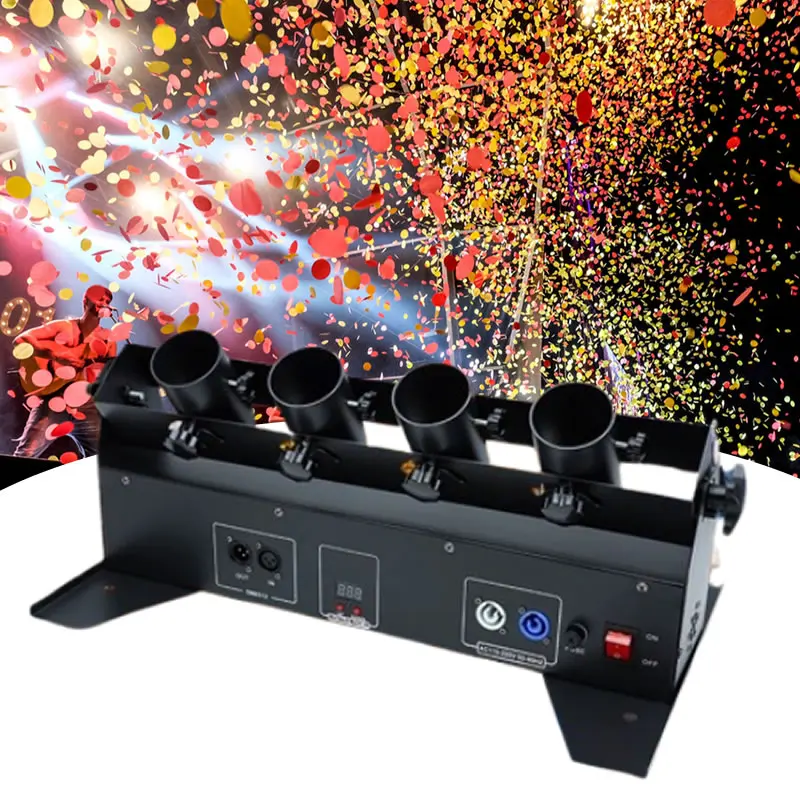 Butoy 150W Electronic Salute Gun Spray Paper Machine DMX512 Control Confetti Cannon Blowing Machine for DJ Disco Wedding