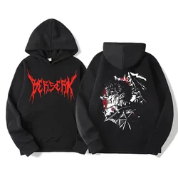 Japanese Anime Berserk Guts Hoodie Men Women Graphic Hoodies Harajuku Aesthetic Winter Fleece Pullover Sweatshirt
