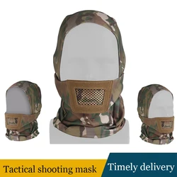 MÃĄscara de tiro tÃĄctica, mÃĄscara airsoft, capucha de caballero para tiro, caza, equitaciÃģn, accesorios de ropa de caza