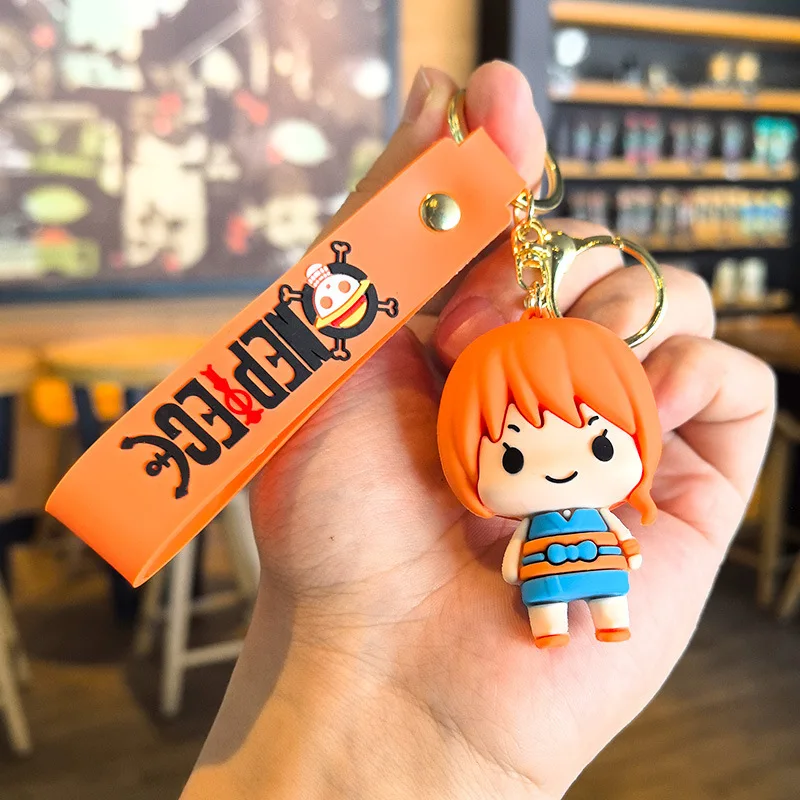 Neuer One Piece Luffy Zoro Nami Chopper Hochwertiger Kreativer Personalisierter Paar-Schlüsselanhänger Anime Cartoon Figur Anhänger Kleines Geschenk – Detail 5