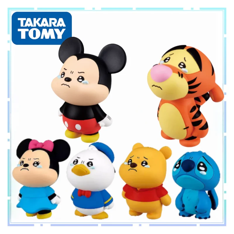 

Японский персонаж TOMY, слезная Гача, Микки Тигрица, Минни, стежка, украшение для рабочего стола, детские игрушки, коллекция праздничных подарков