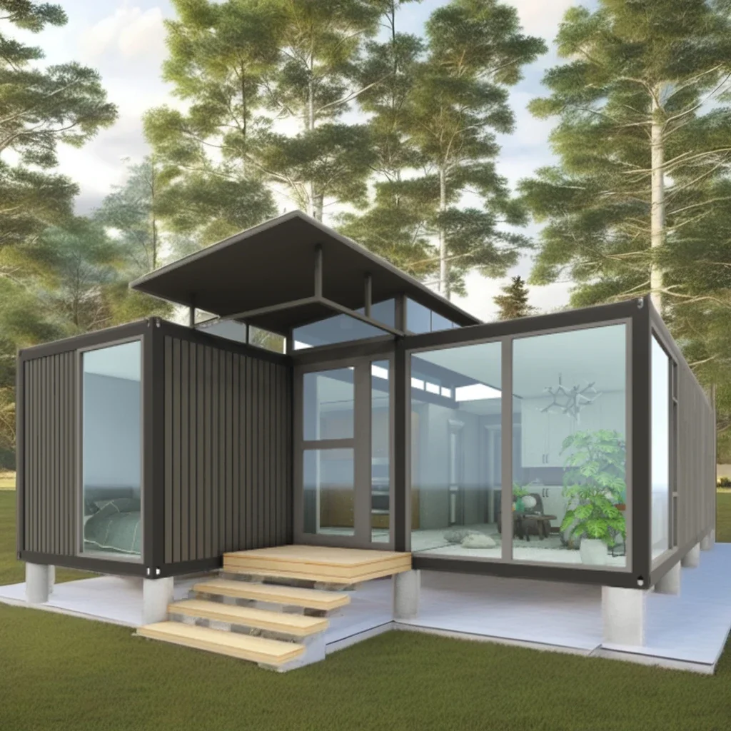 Container Homes 20ft Prefab Shipping Tiny House Kit Container Houses Movable Prefabricated Home