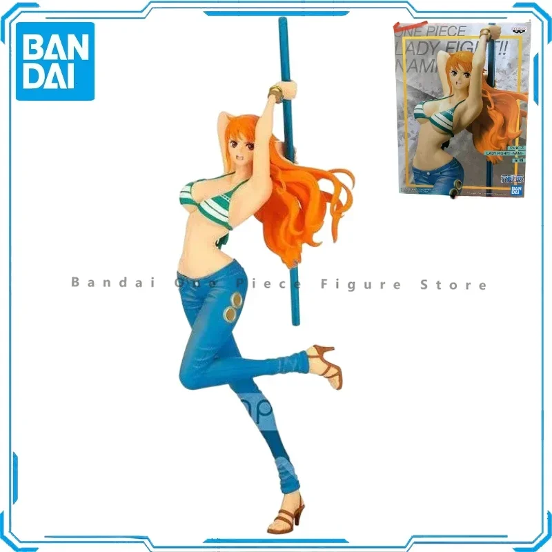 Bandai BANPRESTO figura de acción de One Piece, figura de combate Nami, juguetes de animación, regalos, coleccionista de Anime, Hobby, Original, en Stock