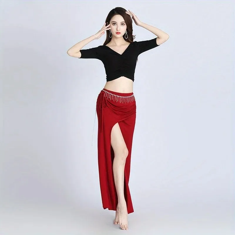 ممارسة الرقص الشرقي زي المرأة أعلى تنورة الأداء المهني ممارسة بدلة أنيقة مثير كوس ملابس الرقص ملابس جديدة