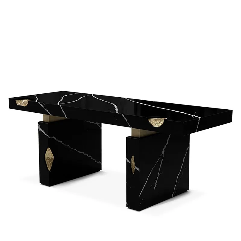 

Italian light luxury desk office restaurant villa heterosexual marble