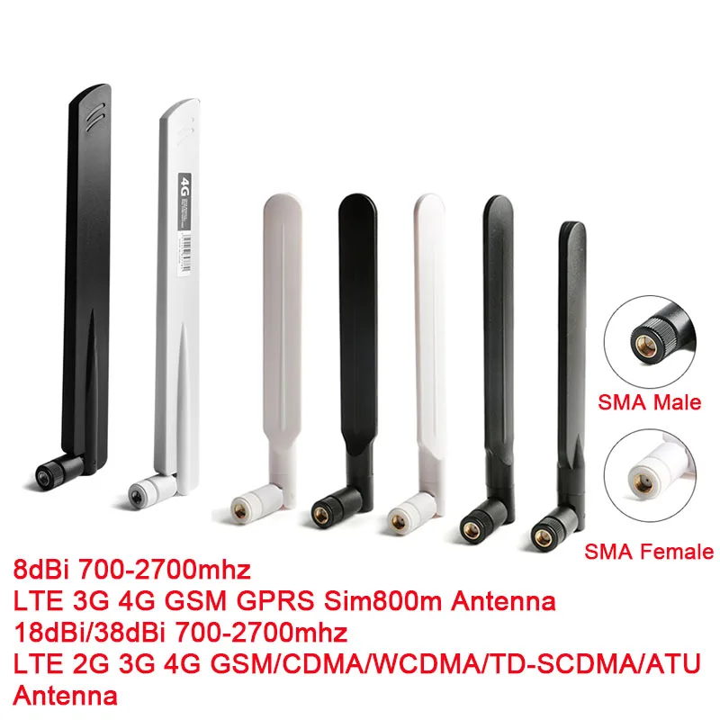 Hot 4G LTE 8dbi 18dbi 38DBI SMA Male Connector Antenna for LTE/2G/3G/4G/GSM/CDMA/WCDMA/TD-SCDMA/ATU Router Modem 700-2700mhz