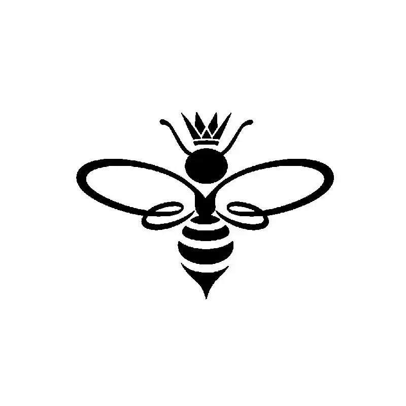 Black/Silver Dazzling Honorable Honey Bee Lovely Vinyl Decal Cute Car Sticker 14.3CM*10.4CM